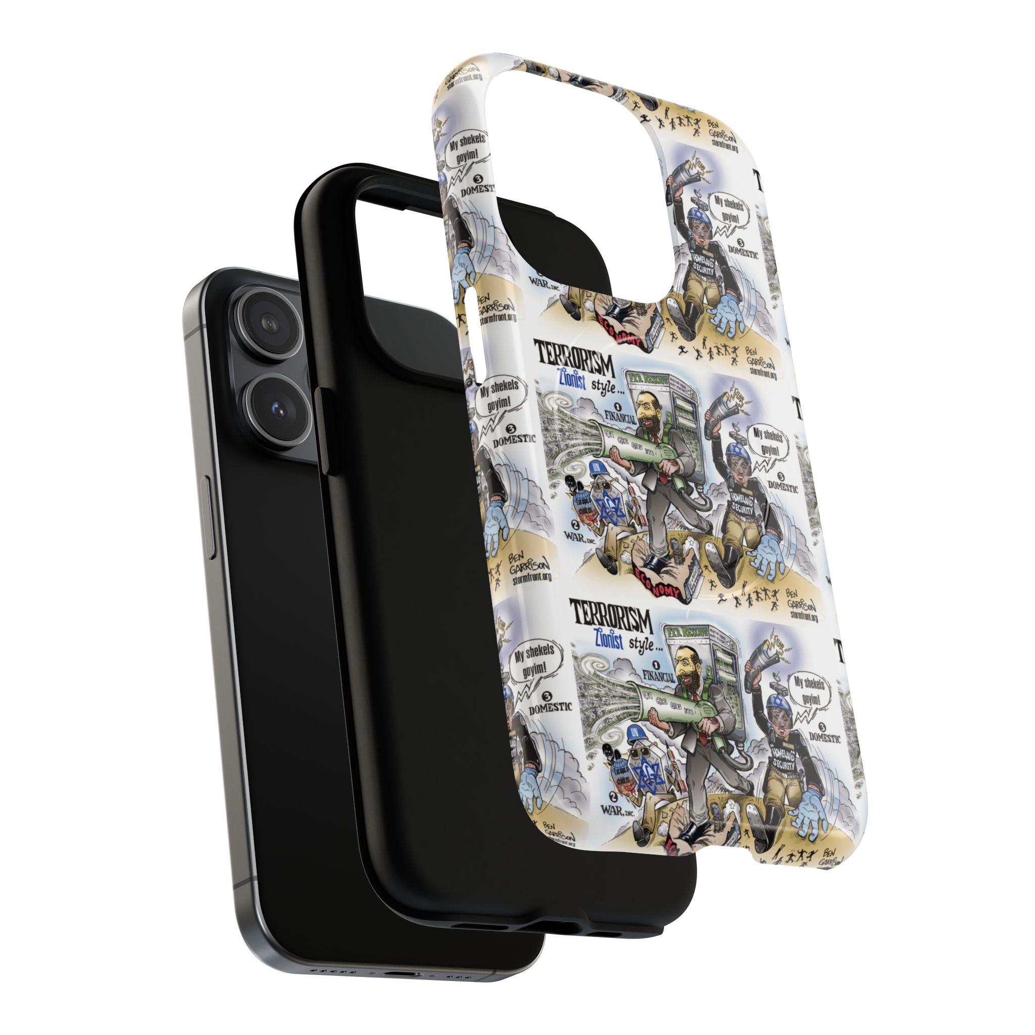 MagSafe Tough Case — Activist Art Collage | 2-Layer Shock Protection for iPhone (Glossy/Matte)