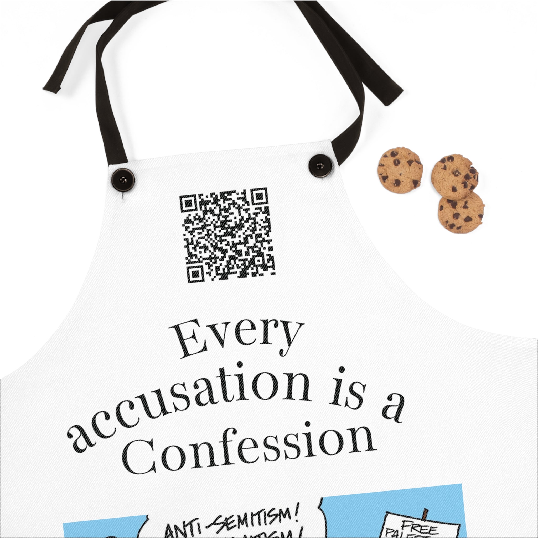 “Every Accusation Is a Confession” Apron — Conversation-Starter Cooking Apron for Home Chefs, BBQs & Classes