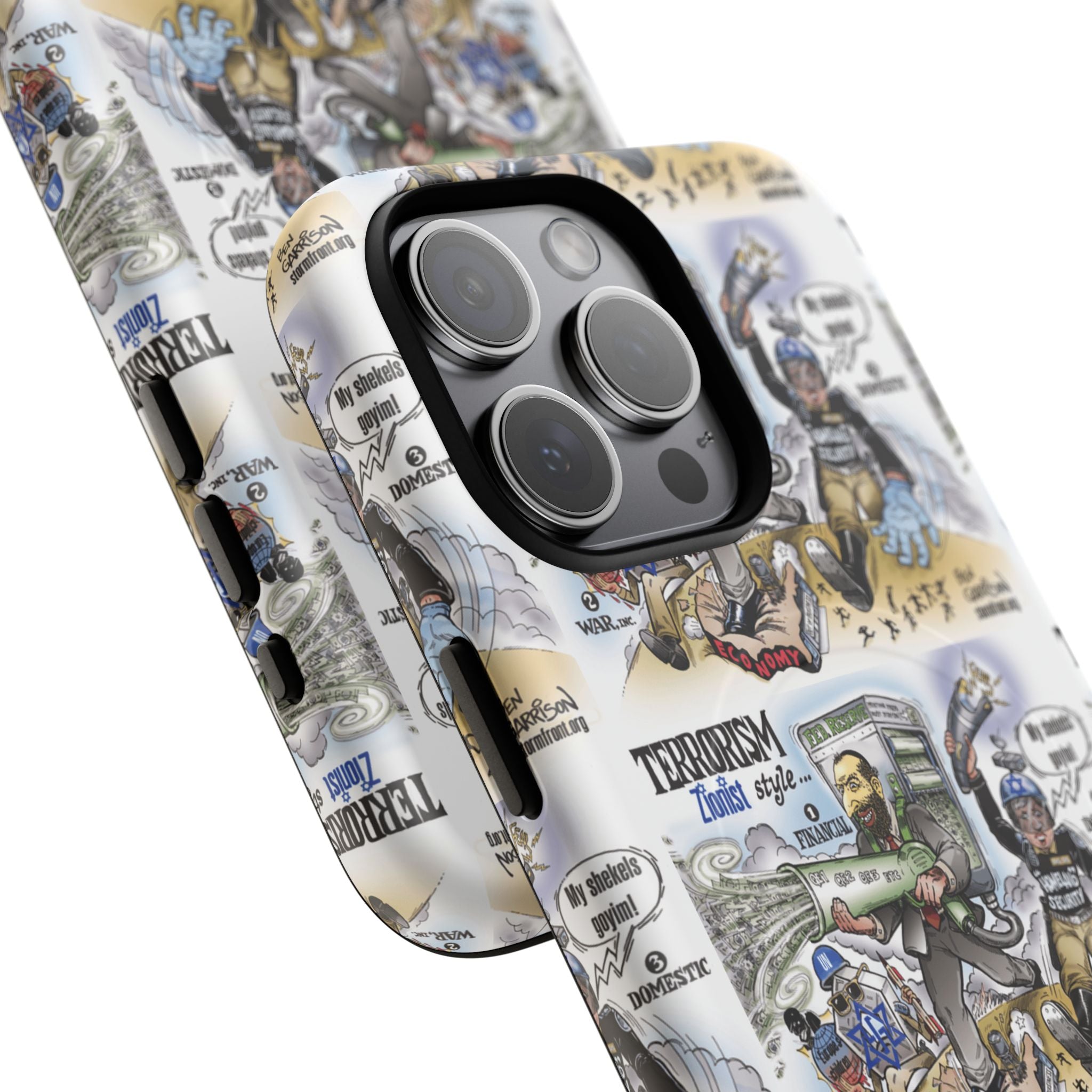 MagSafe Tough Case — Activist Art Collage | 2-Layer Shock Protection for iPhone (Glossy/Matte)