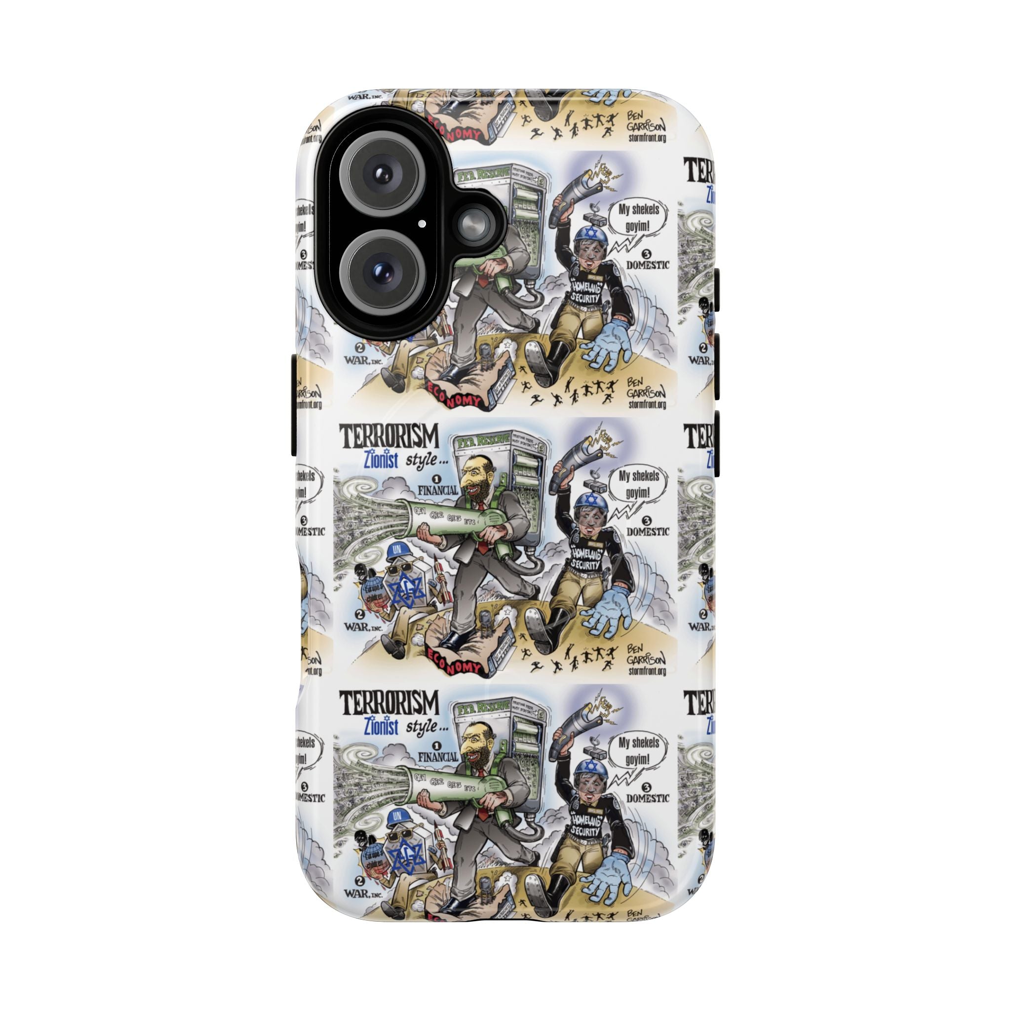 MagSafe Tough Case — Activist Art Collage | 2-Layer Shock Protection for iPhone (Glossy/Matte)
