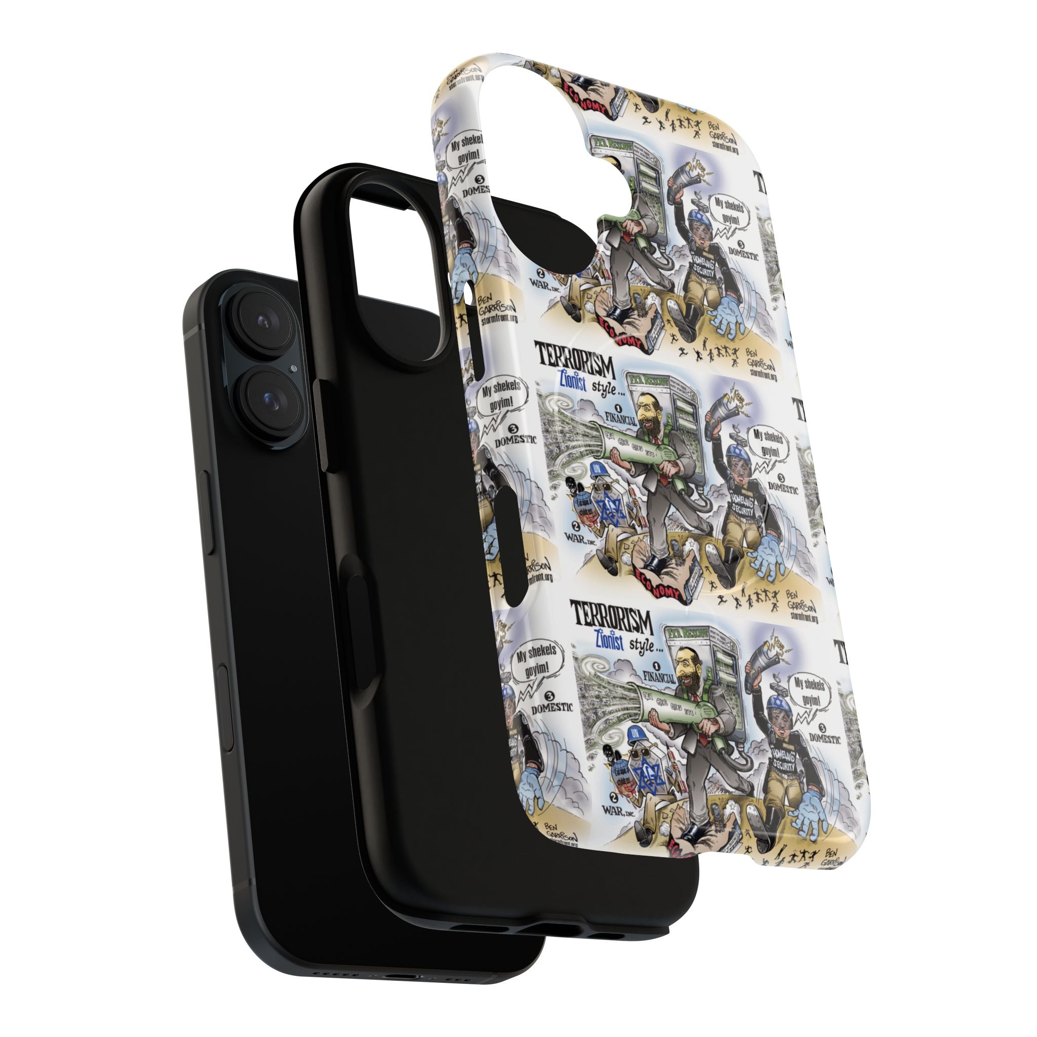 MagSafe Tough Case — Activist Art Collage | 2-Layer Shock Protection for iPhone (Glossy/Matte)