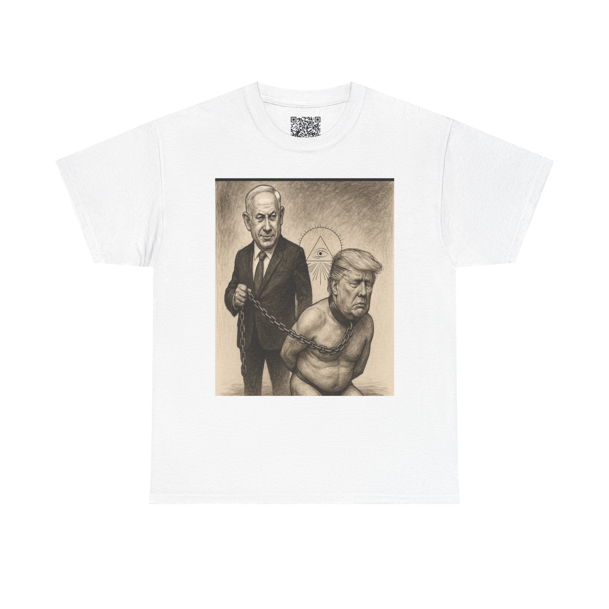 Unisex Heavy Cotton Tee — Political Satire Artwork | Soft Crewneck Statement Shirt
