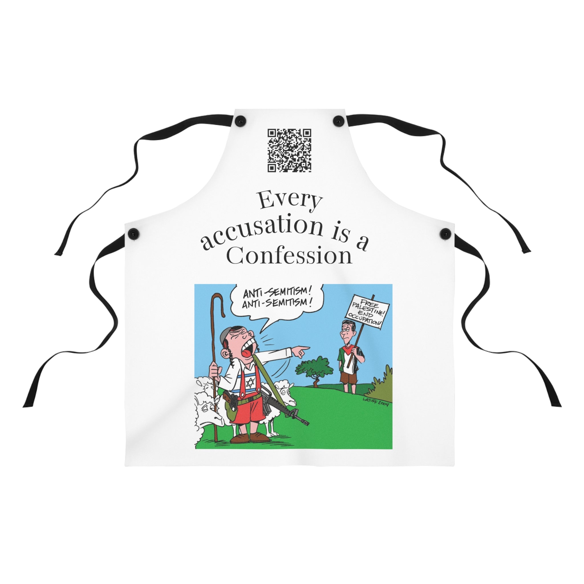 “Every Accusation Is a Confession” Apron — Conversation-Starter Cooking Apron for Home Chefs, BBQs & Classes