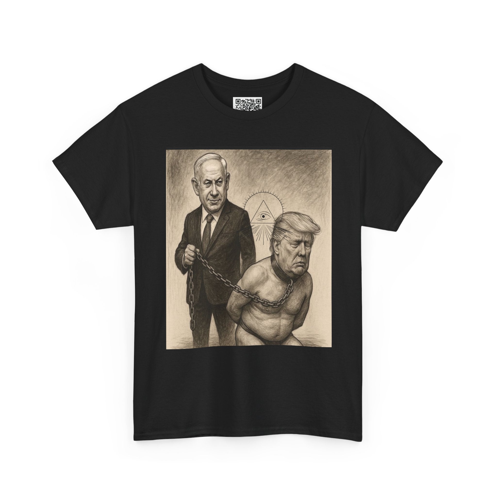Unisex Heavy Cotton Tee — Political Satire Artwork | Soft Crewneck Statement Shirt