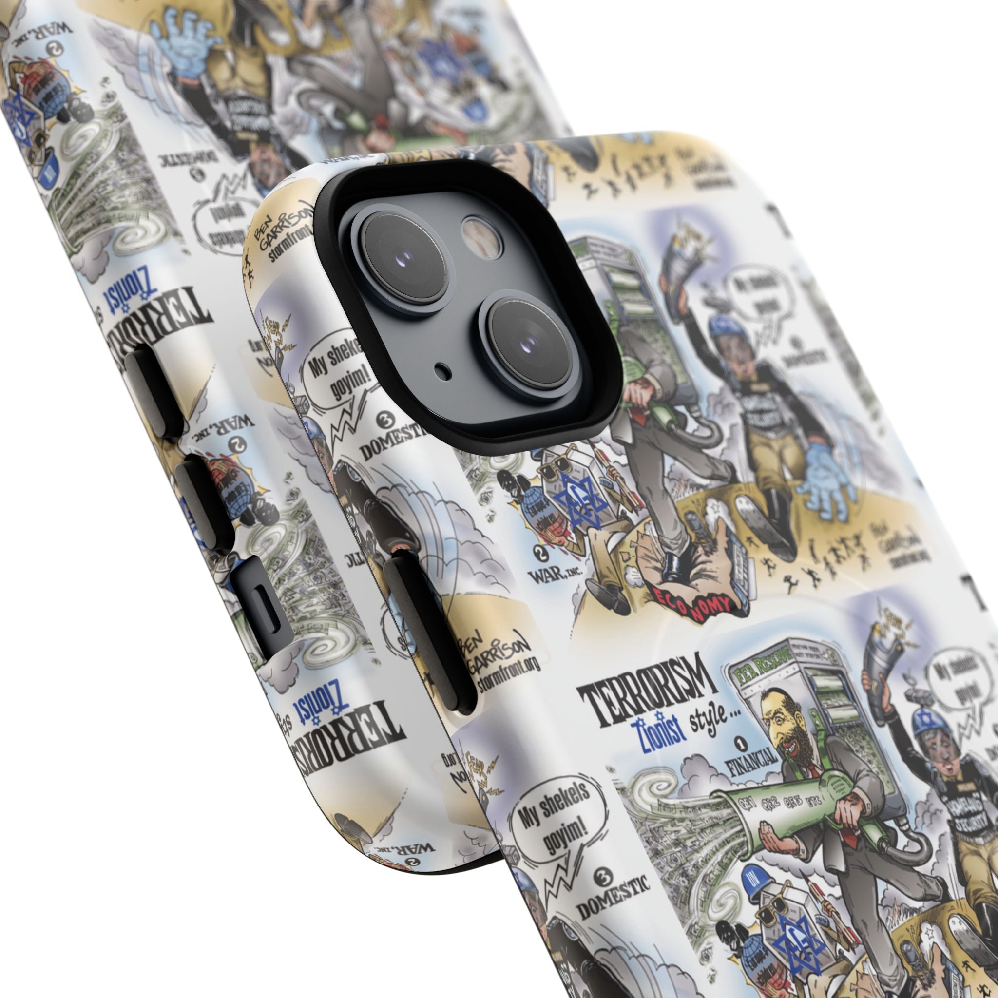 MagSafe Tough Case — Activist Art Collage | 2-Layer Shock Protection for iPhone (Glossy/Matte)