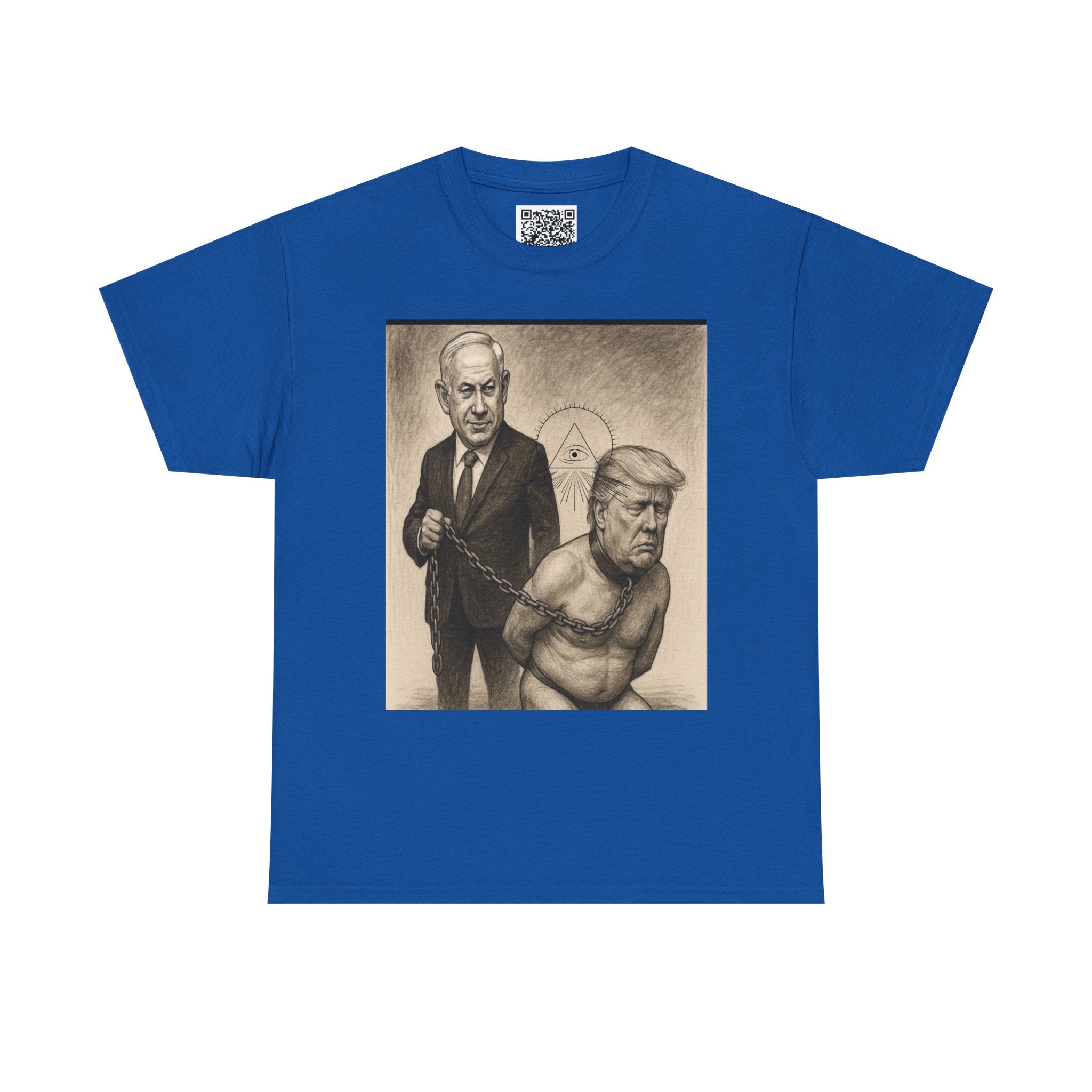 Unisex Heavy Cotton Tee — Political Satire Artwork | Soft Crewneck Statement Shirt